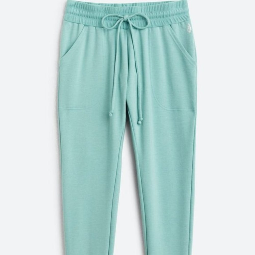 Free People Movement Sunny Skinny Sweatpants Drawstring Joggers Turquoise Blue